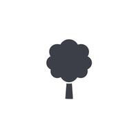 Tree icon in flat style. Forest illustration on white isolated background. Nature business concept. vector