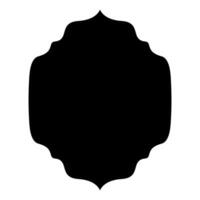 Oriental pattern black symbol on a white background illustration. vector