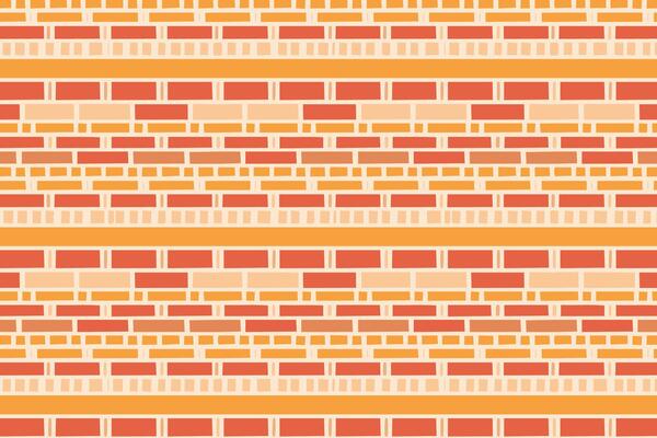 Seamless pattern with orange brick wall texture illustration.