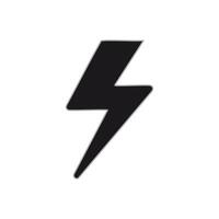 Lightning icon in flat style. Flash illustration on white isolated background. Energy business concept. vector