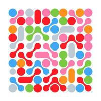 Multicolor metaballs seamless pattern background vector