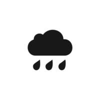 Rain cloud icon. Flat icon for web and mobile applications. vector