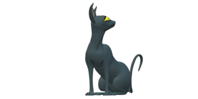 Cat side view isolated on a Transparent Background png