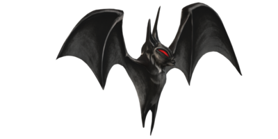 Devilish Scary Bat isolated on a Transparent Background png