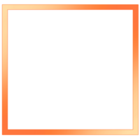 Orange square frame on a transparent background png