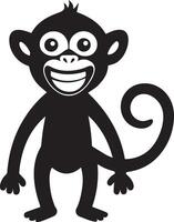 a cartoon monkey with a big smile vector
