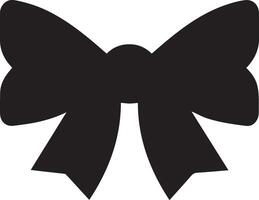 a black bow on a white background vector