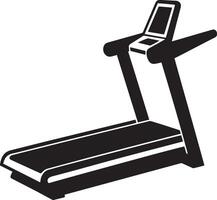 a black and white image of a treadmill vector