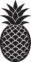pineapple silhouette on a white background vector