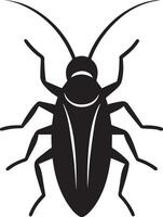 a black and white bug icon on a white background vector