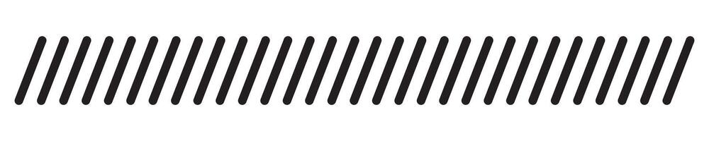 Slash line border, diagonal lines. Divider strip Tilt strip geometric abstract border. Diagonal grid. Geometric dashed tape vector