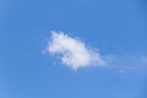 Blue sky background with tiny clouds, Nature cloud blue sky background, Blue Sky with Fluffy White Clouds on a Sunny Summer Day photo
