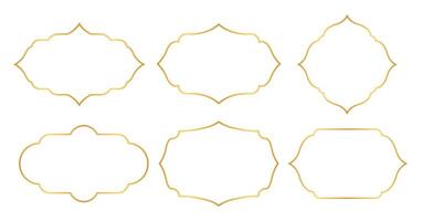 Islamic style border and frame design template element. vector