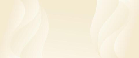 Abstract soft white and cream wave background. Modern elegant banner vector