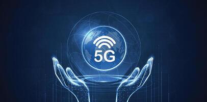 5G network wireless systems and internet technology concept. smart city communication network. 5G wireless mobile internet wifi connection data concept. . vector
