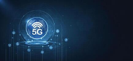 5G network wireless systems and internet technology concept. smart city communication network. 5G wireless mobile internet wifi connection data concept. . vector