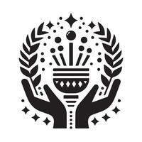 Unity in Kwanzaa Silhouette Design vector