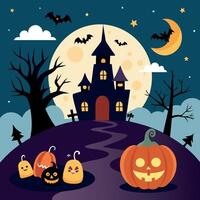 Gnarled Tree with Spooky Eyes vector