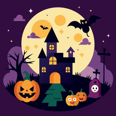 Dark Woods with Haunted Creatures
