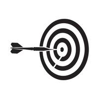 Simple Dart and Board Icon vector