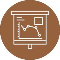 Falling Line Graph Icon Design Symbol vector