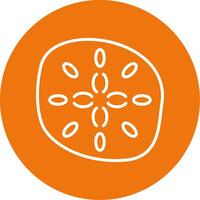 Sand dollar Icon Design Symbol vector