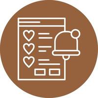 Wishlist Notification Icon Design vector
