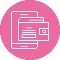 Mobile wallet Icon Design Symbol vector