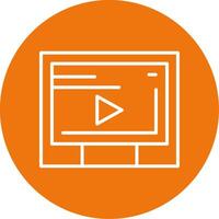 a player icon on an orange circle vector