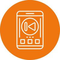 Skip backward Icon Design Symbol vector