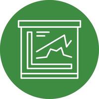 Line chart Icon Design vector