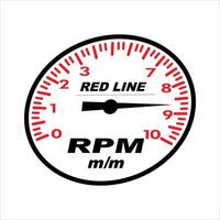 Motorcycle Speedometer RPM with white background vector