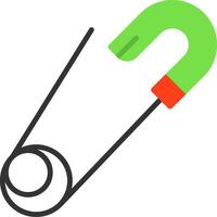 Safety pin Icon Design vector
