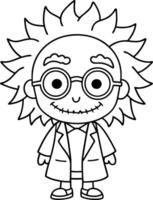 A cartoon character with glasses and a bow tie vector