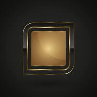 A Luxury special shape of geometrical symbol with gold stoke around it used for high level and premium value concepts, illustration design vector
