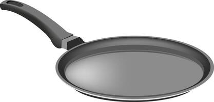 Frying pan with non stick coating on white background vector