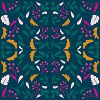 pattern is traditional local fabric design featuring floral and foliage motifs in continuous ikat patterns. background is beautifully shaded in tones of green, suitable for fashion. turquoise color. vector
