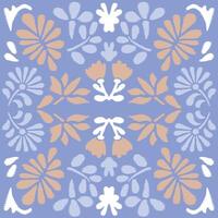 pattern is traditional local fabric design featuring floral and foliage motifs in continuous ikat patterns. the background is beautifully shaded in tones of blue, suitable for fashion. blue color. vector