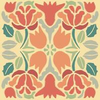 Ikat beautifully pattern is a traditional local fabric design featuring floral and foliage motifs in continuous ikat patterns. the background is beautifully shaded, suitable for fashion. sweet color. vector
