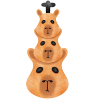 a capybara with three heads and a cross on it png