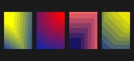 Trendy covers design. Simple shapes overlap vector