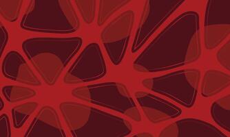 Organic geometric abstract pattern background with wave red color shapes vector