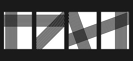 lines Art composition black and white geometric. Modern art design. Design elements set. Bauhaus art style. Geometric shape. Wall art vector