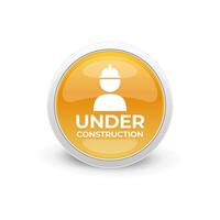 Under construction icon on white background vector