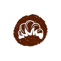 A logo for a bakery with a large piece of bread vector