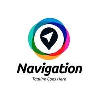 Navigation logo design template vector