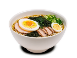 Ramen Bowl steaming bowl of rich umami broth with bouncy noodles sliced pork belly soft png