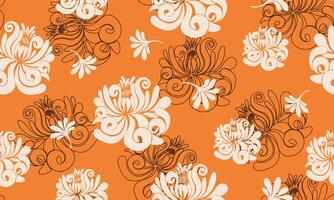 Seamless pattern Chrysanthemums,japanese floral pattern for wallpaper,textile,and background vector