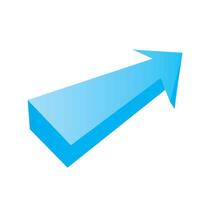 Blue arrow icon on white background. flat style. blue arrow icon for your web site design, logo, app, UI. up arrow symbol vector