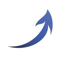 Blue arrow icon on white background. flat style. blue arrow icon for your web site design, logo, app, UI. up arrow symbol vector